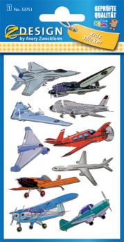 3D Effekt Sticker Flugzeuge